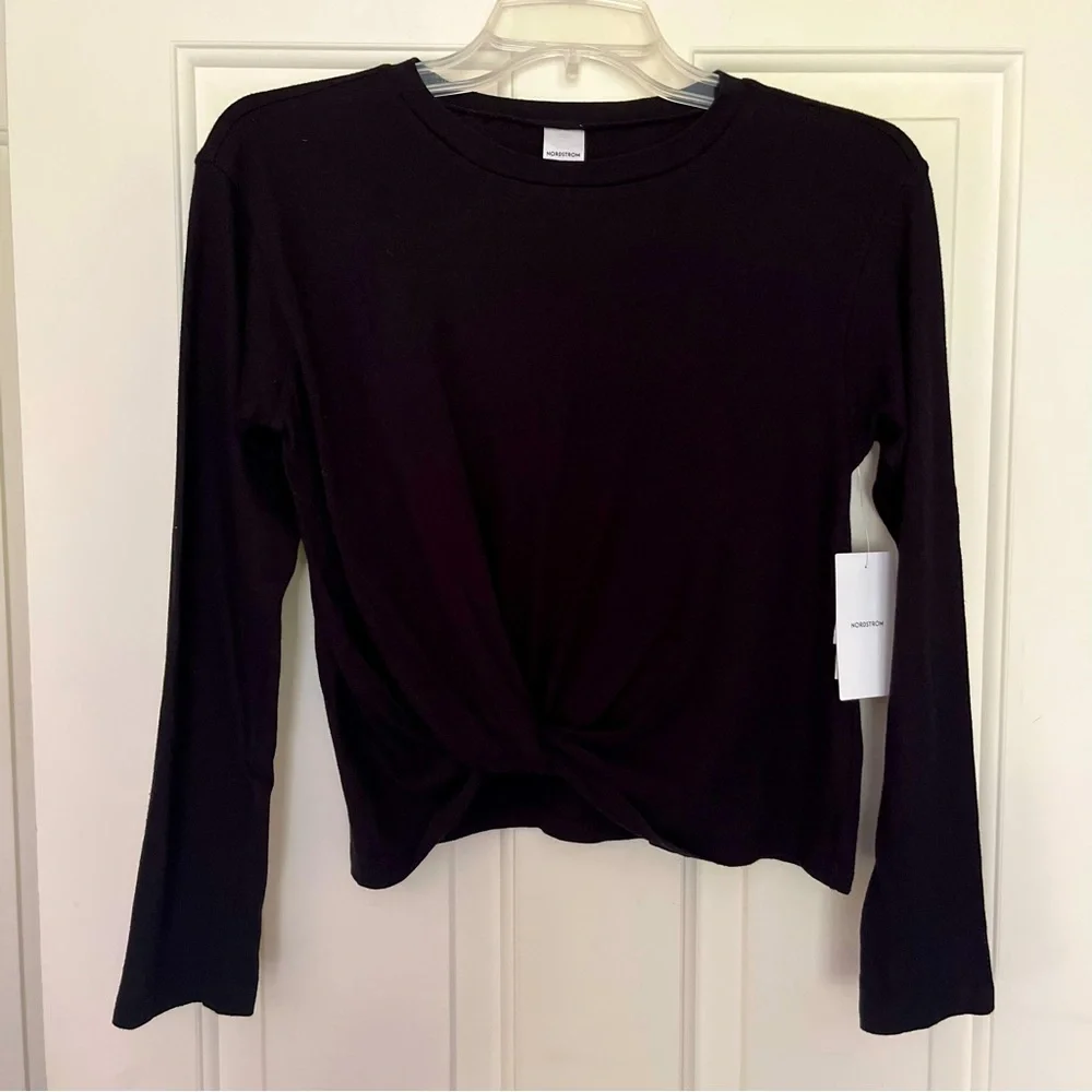 Kids Nordstrom Twist Front Shirt L